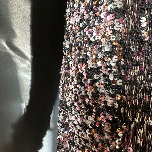 NICOLE FARHI Sequin Belted Wrap Dress Size 4 - Picture 10 of 14